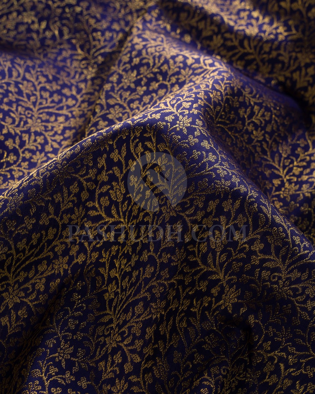 Navy Blue & Pista Green Kanjivaram Silk Saree - RD1