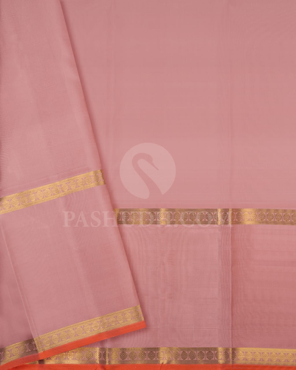 Pista Green and Light Pink Kanjivaram Silk Saree - RV5