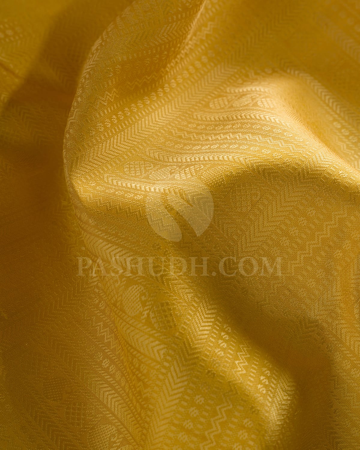 Yellow & Anandha Blue Traditional Borderless Kanjivaram Silk Saree - RB6