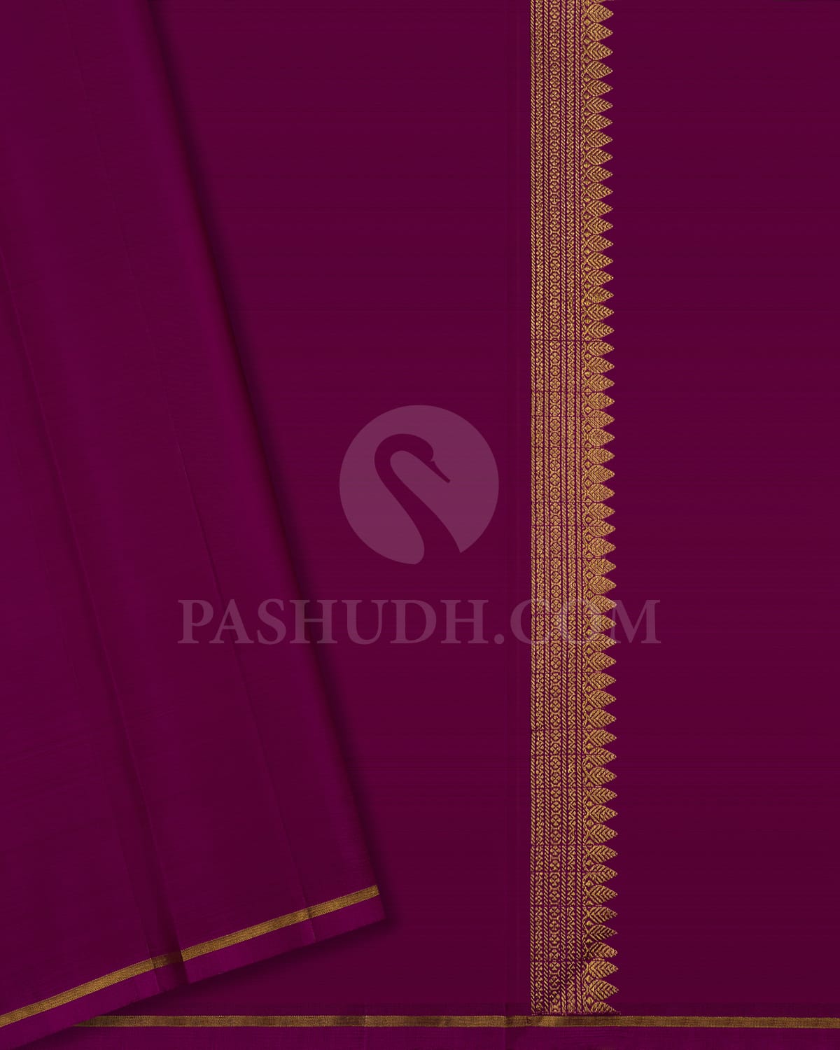 Hex Yellow & Violet Traditional Borderless Kanjivaram Silk Saree - RB2