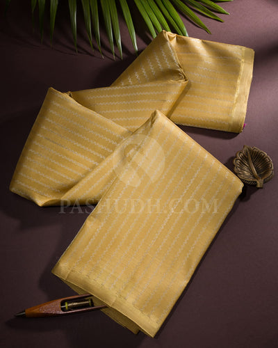 Hex Yellow & Violet Traditional Borderless Kanjivaram Silk Saree - RB2