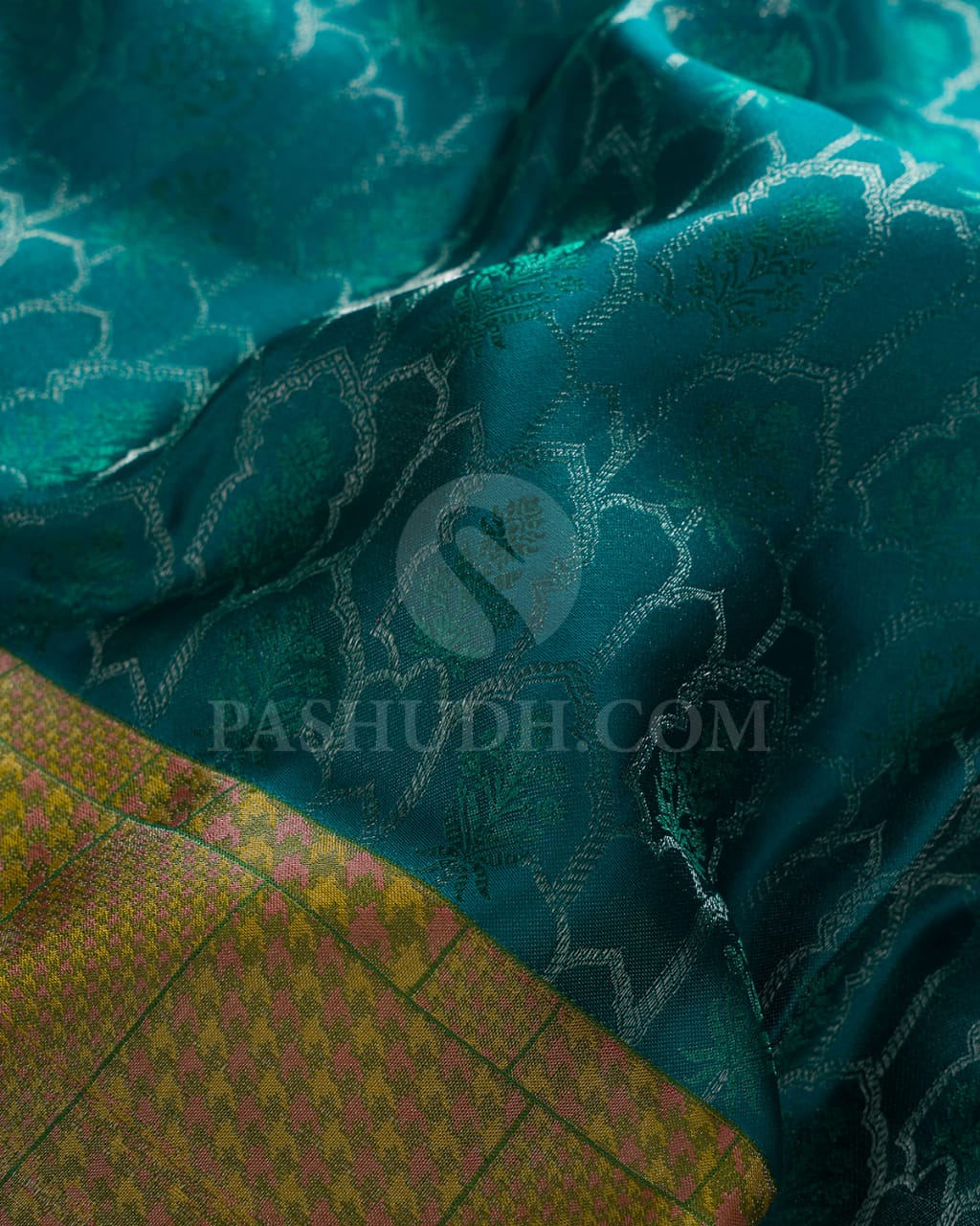 Anandha Blue & Light Green Kanjivaram Silk Saree - DJ352(B)