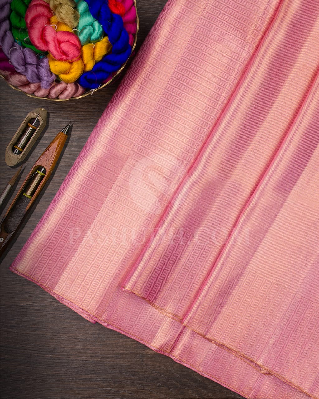 Baby Pink Kanjivaram silk saree - SS1