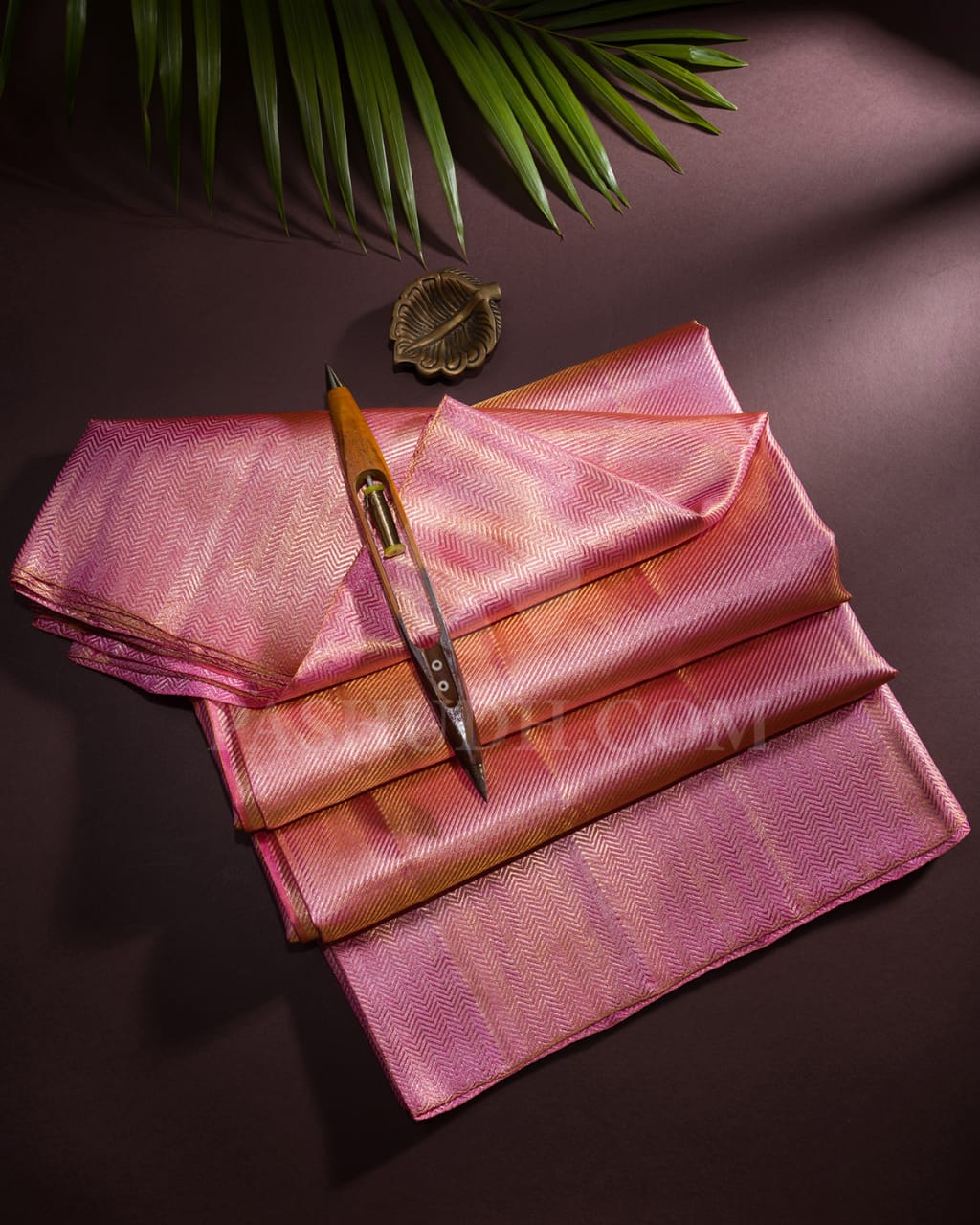 Baby Pink Kanjivaram silk saree - SS1