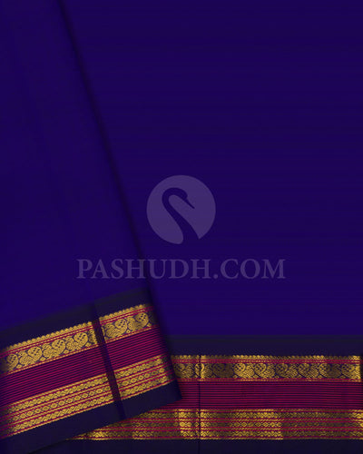 Anandha Blue & Royal Blue Kanjivaram Silk Cotton Saree - RC8