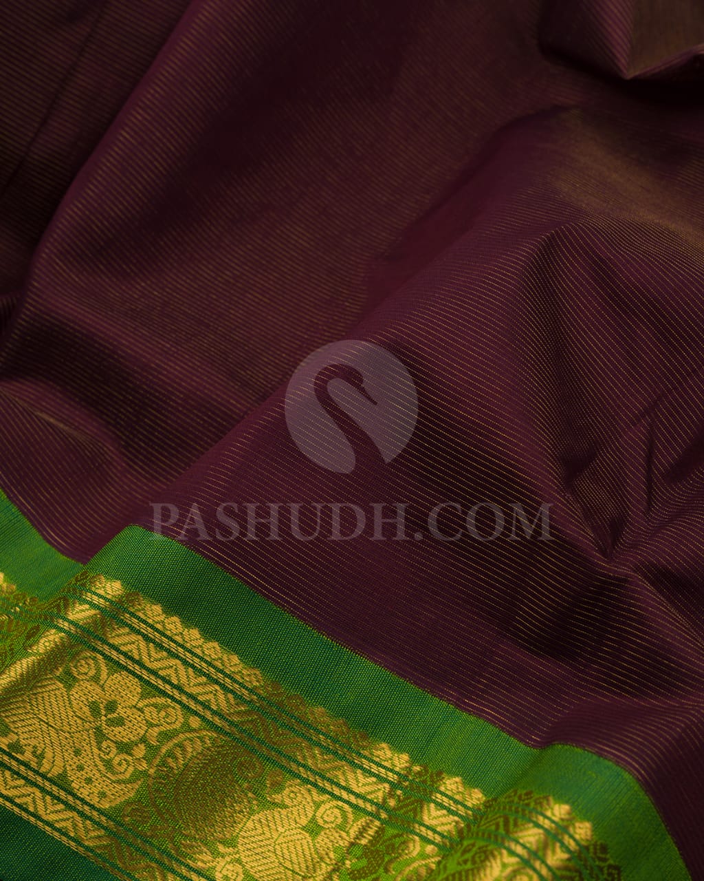 Paaku Color & Emeral Green Kanjivaram Silk Cotton Saree - RC15