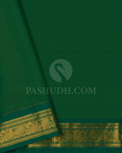 Magenta & Dark Green Kanjivaram Silk Cotton Saree - RC13