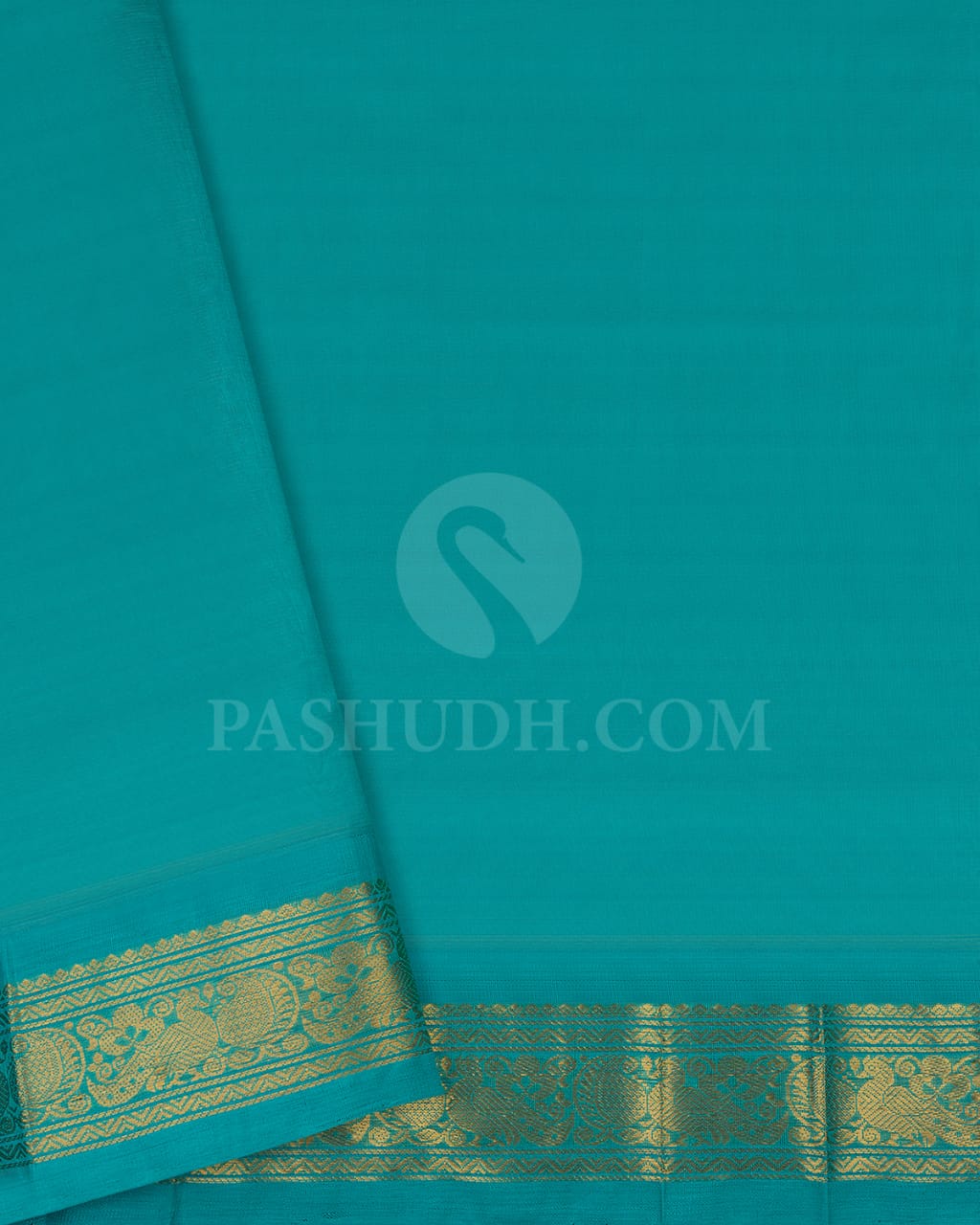 Light & Dark Blue Kanjivaram Silk Cotton Saree - RC17