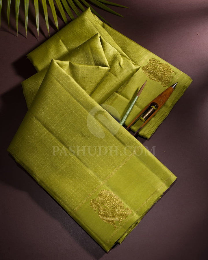 Light Green Kanjivaram Silk Saree - J3