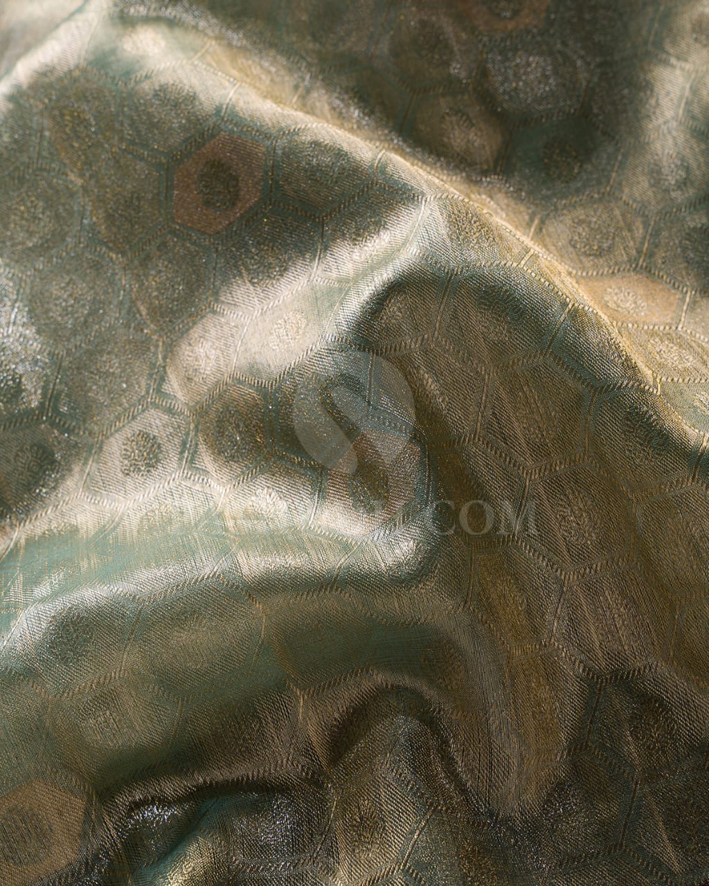 Powder Blue & Purple Organza Shimmer Kanjivaram Silk Saree - S1373(C)