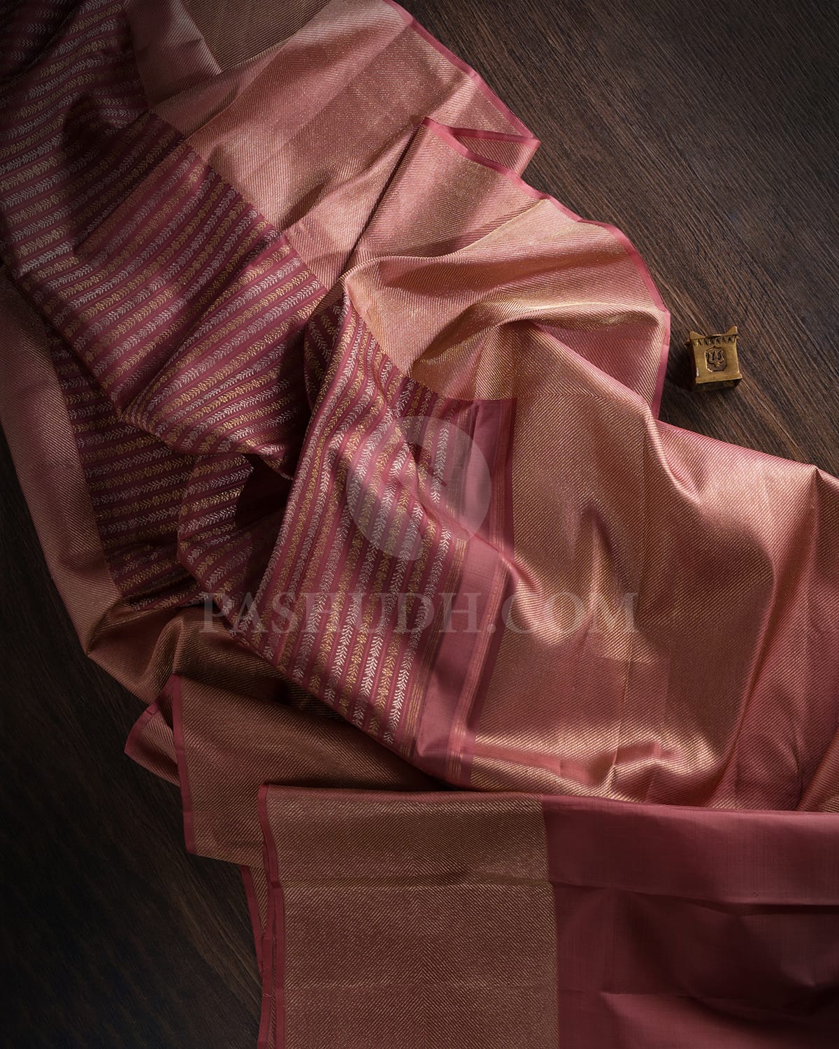 Old Rose & Blush Pink Kanjivaram Silk Saree-S1431(A)