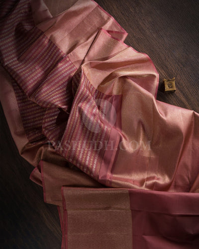 Old Rose & Blush Pink Kanjivaram Silk Saree-S1431(A)