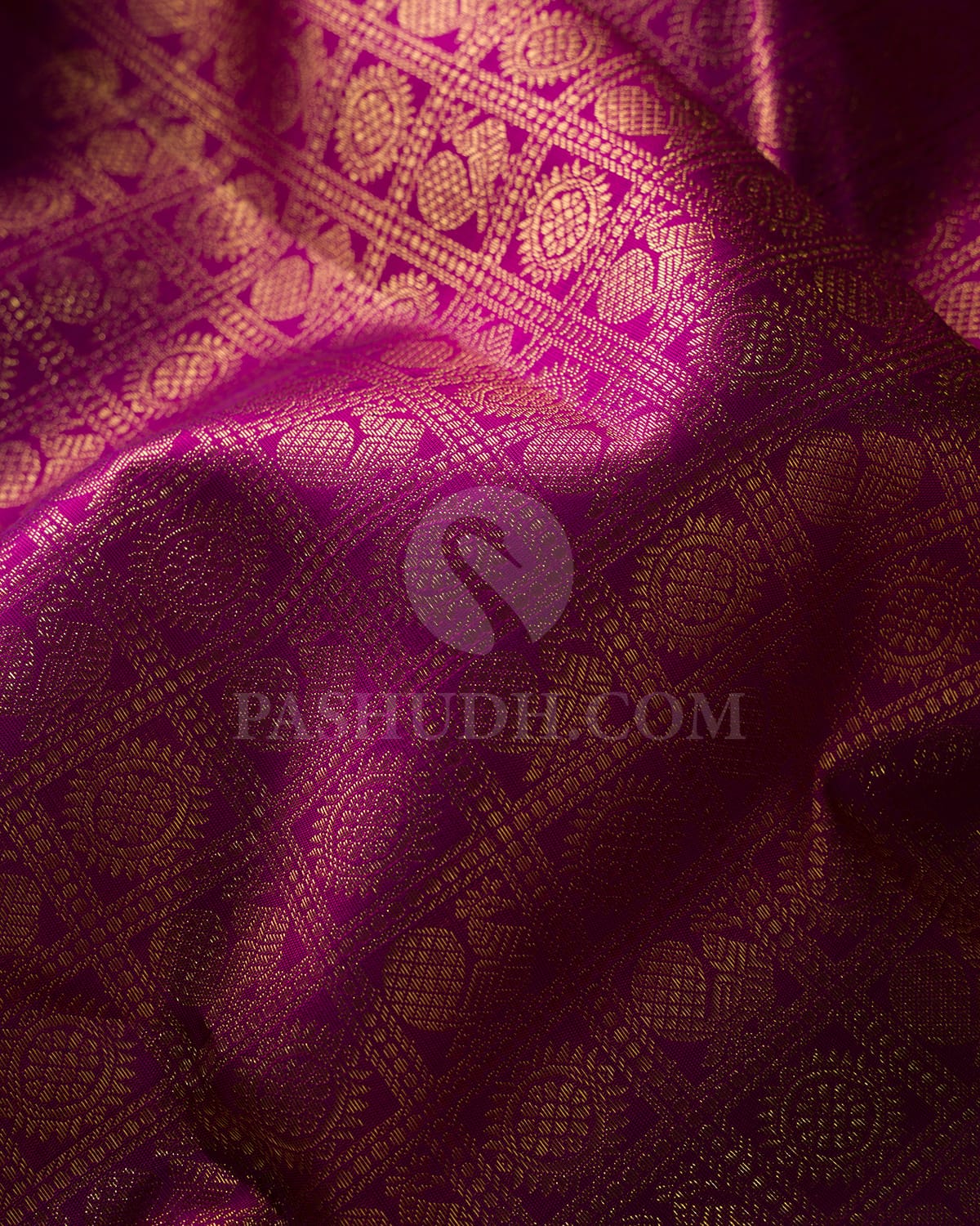 Magenta Bridal Kanjivaram Silk Saree- B10