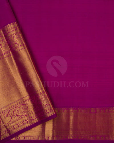 Magenta Bridal Kanjivaram Silk Saree- B10