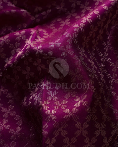 Purple & Baby Pink Kanjivaram Silk Saree-DT311(A)