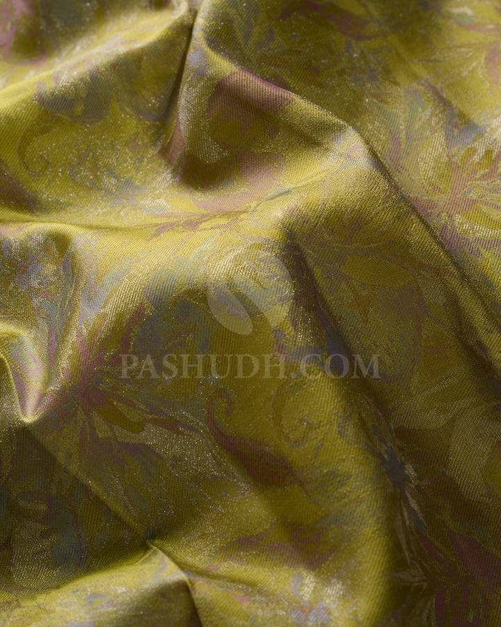 Lime Green Kanjivaram Silk Saree-DJ355(A)