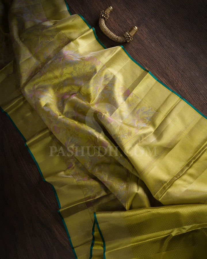 Lime Green Kanjivaram Silk Saree-DJ355(A)