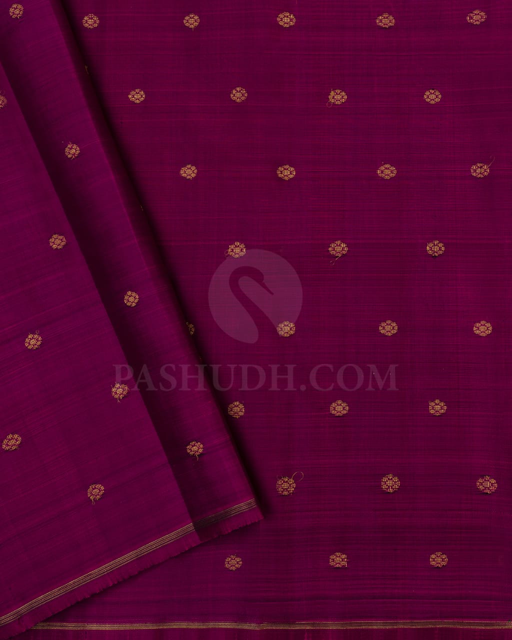 Bottle Green & Magenta Traditional Borderless Kanjivaram Silk Saree-A5