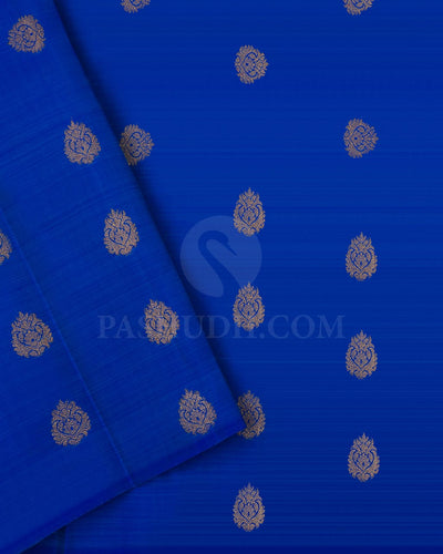 Blue Shot Green & Royal Blue Kanjivaram Silk Saree-G3