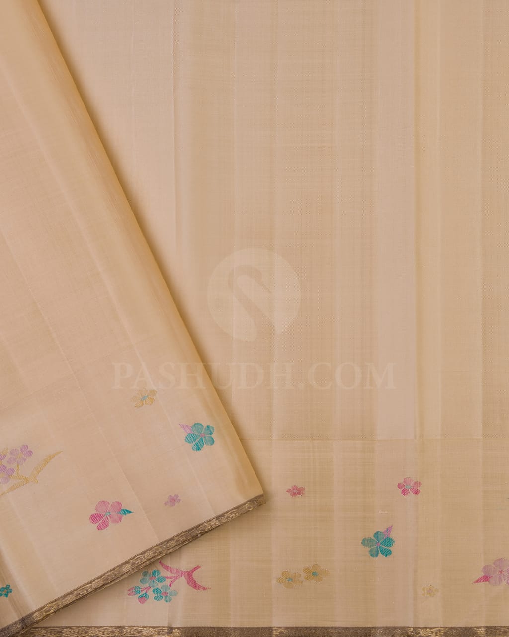 Sky Blue & Ivory Kanjivaram Silk Saree-S1384(B)