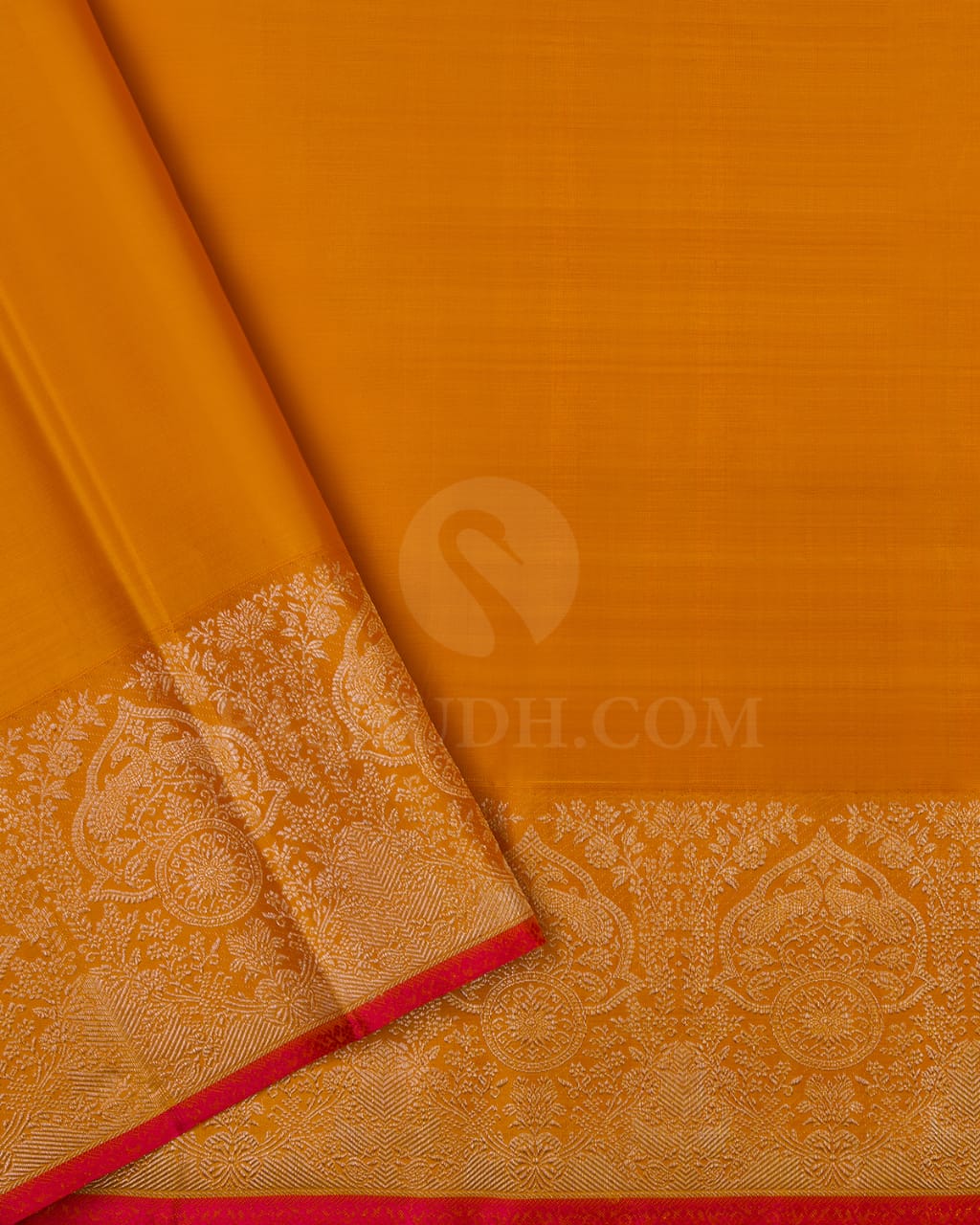 Powder Blue & Mango Yellow Tissue Kanjivaram Silk Saree-S1379(A)