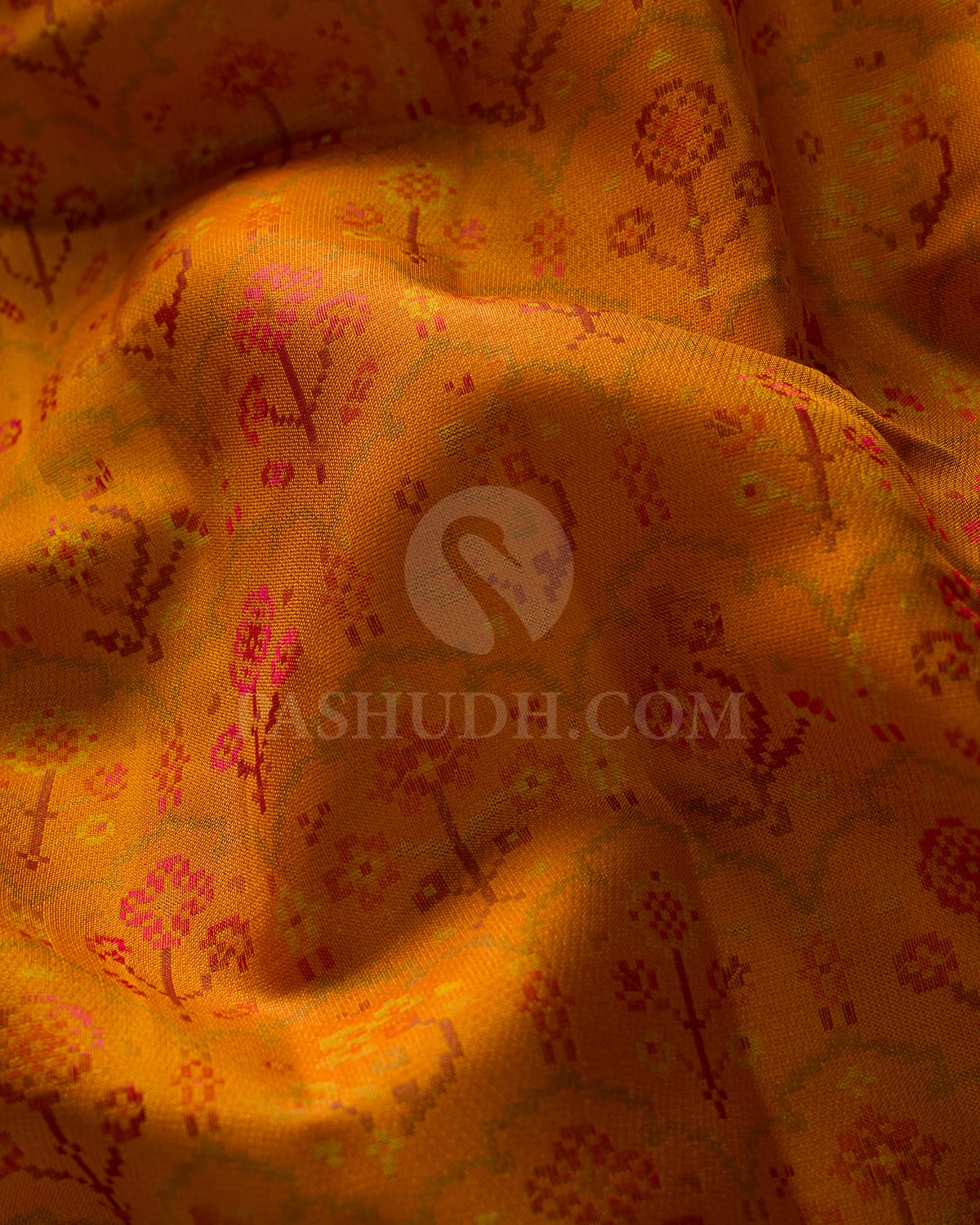 Orange and Rani Pink Kanjivaram Silk Saree-DJ354(B)