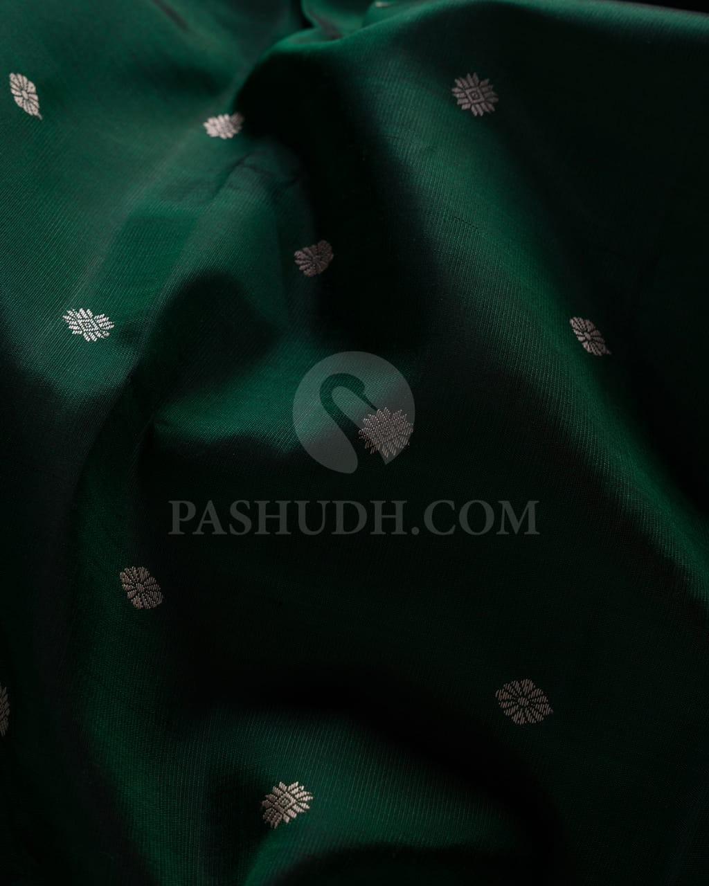 Bottle Green Kanjivaram Silk Saree-J4