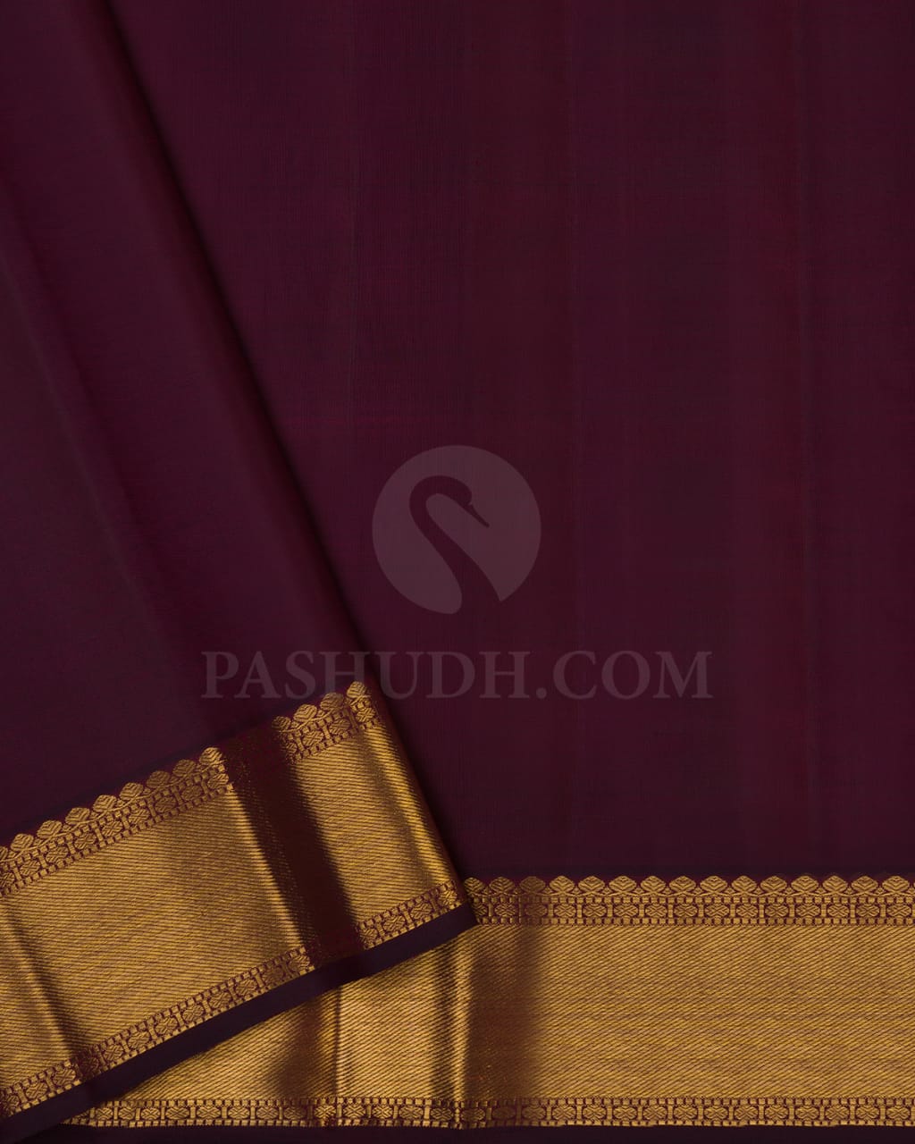 Brown & Purple Kanjivaram Silk Saree-B8