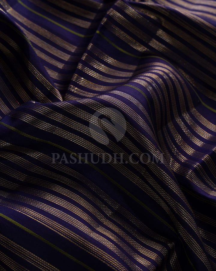 Navy Blue Kanjivaram Silk Saree-DJ345(B)