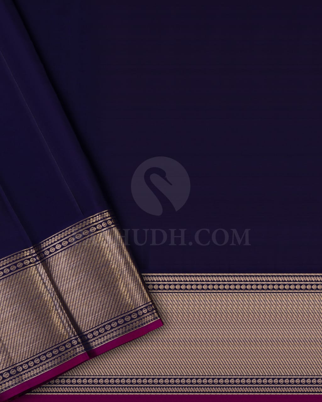 Navy Blue Kanjivaram Silk Saree-DJ345(B)