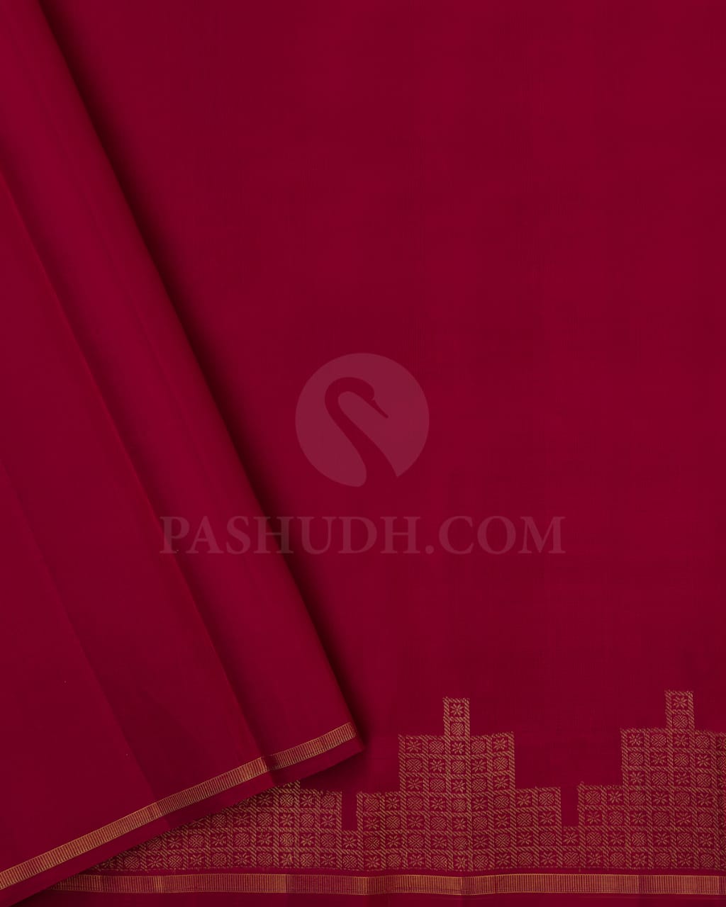 Crimson Pink Kanjivaram Silk Saree-G1