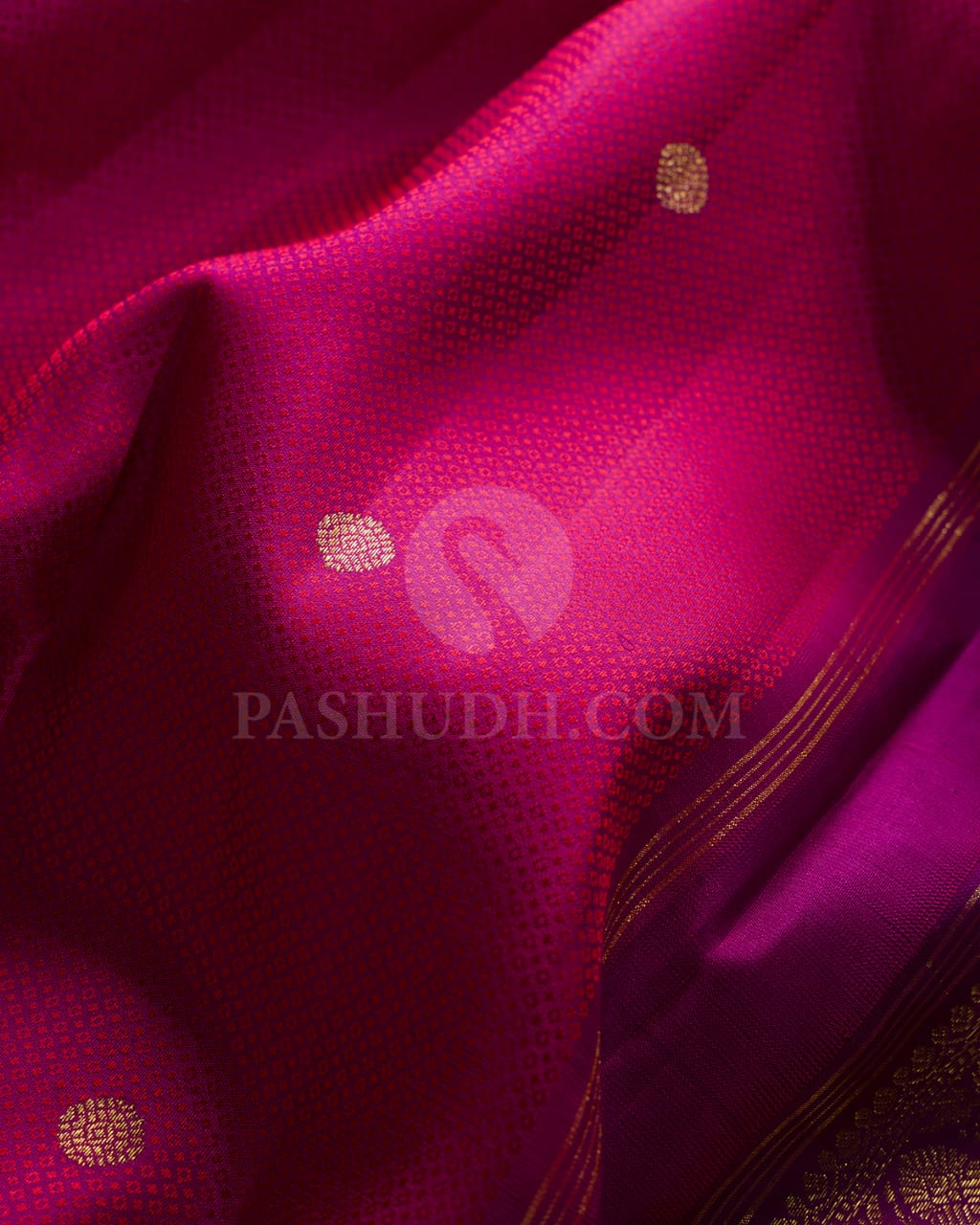 Rani Pink & Violet Kanjivaram Silk Saree-S1433(A)