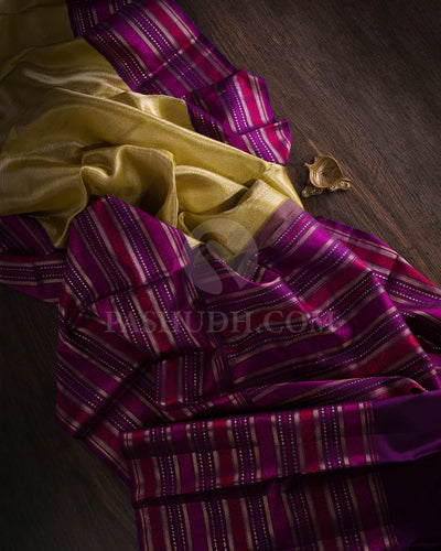 Gold & Purple Tissue Kanjivaram Silk Saree-S1427(A)