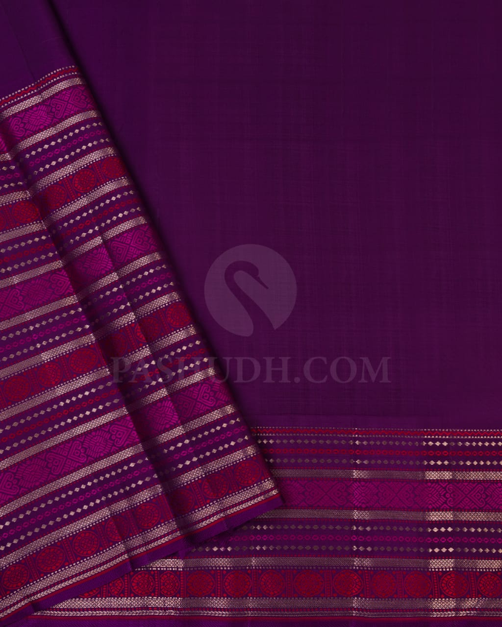 Gold & Purple Tissue Kanjivaram Silk Saree-S1427(A)