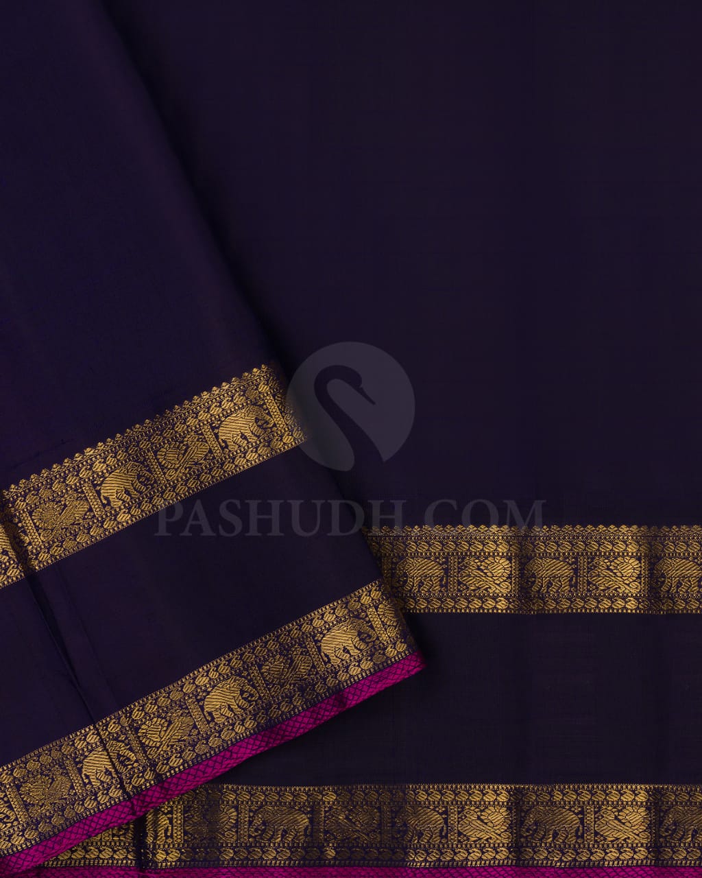 Multihued Pure Kanjivaram Silk Saree-H8