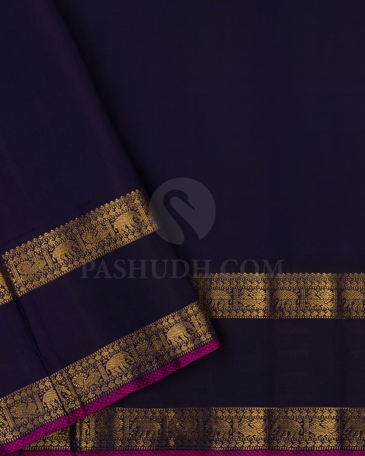 Multihued Pure Kanjivaram Silk Saree-H8