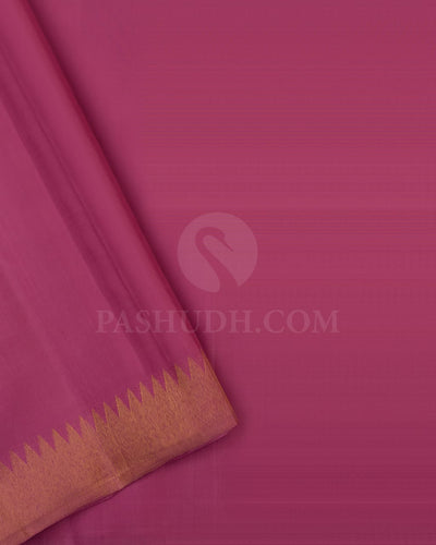 Mulberry Pink Kanjivaram Silk Saree-J5