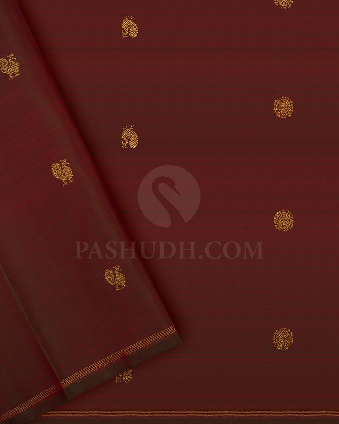 Red & Dual shaded Orange Kanjivaram Silk Saree-E1