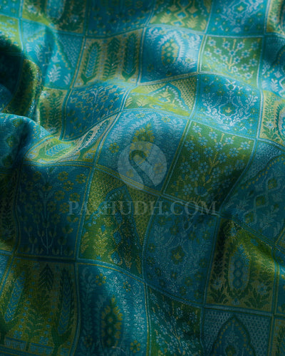 Sky Blue & Anandha Blue kanjivaram Silk saree-D622(A)