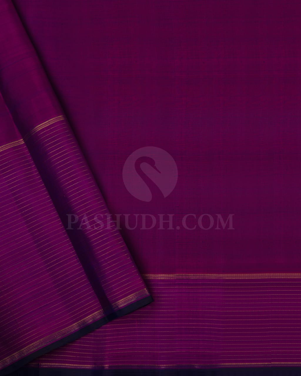 Navy Blue & Magenta kanjivaram silk saree-B7