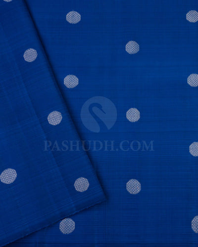 Baby Blue & Cobalt Blue Kanjivaram Silk saree-G2