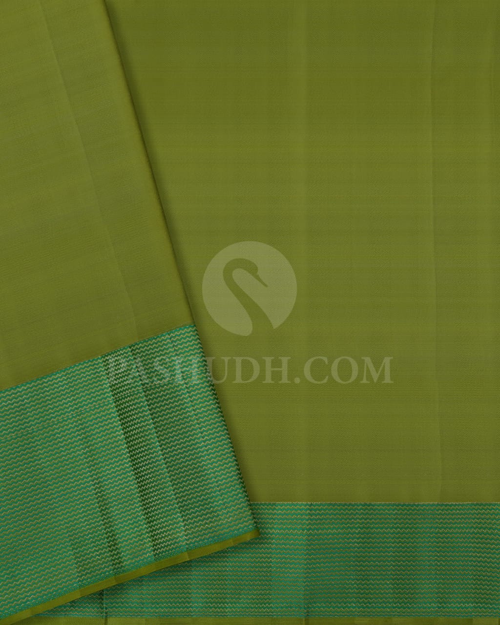 Baby Pink & Emerald Green Kanjivaram Silk Saree-D613(B)