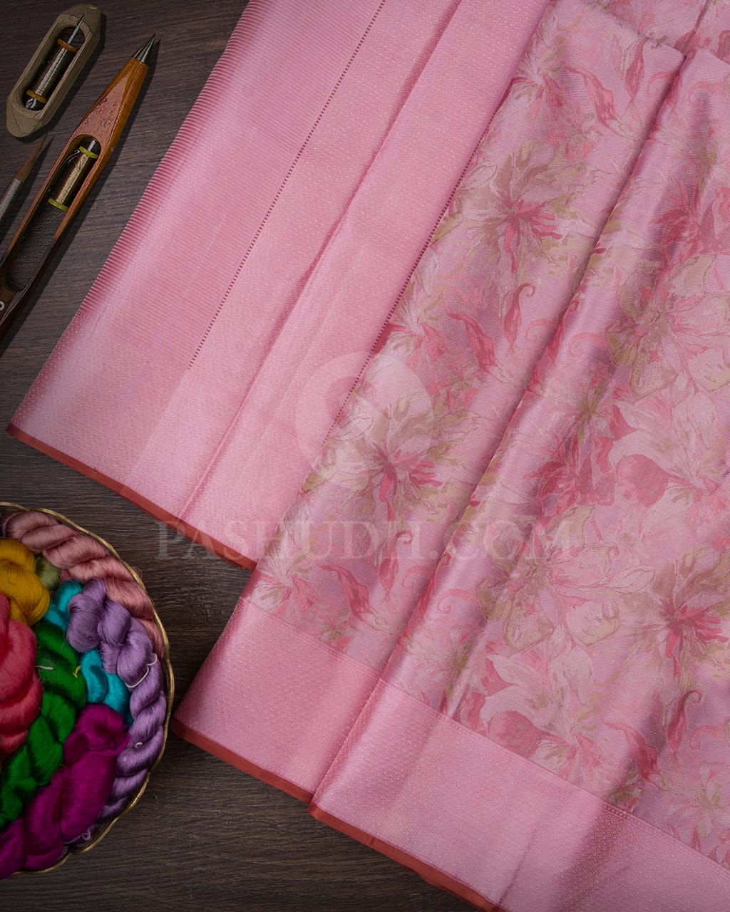 Baby Pink Kanjivaram Silk Saree-DJ355(C)