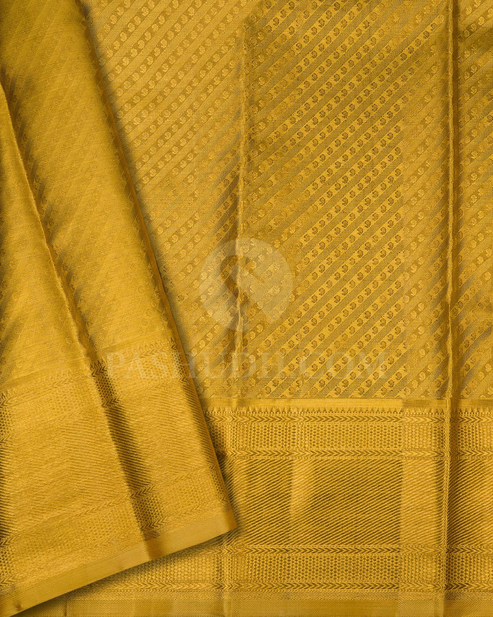 Golden Zari Tissue Bridal Kanjivaram Silk Saree-N1