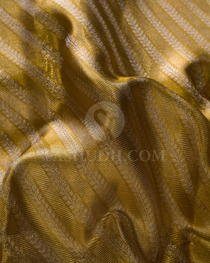 Golden Zari Tissue Bridal Kanjivaram Silk Saree-N1