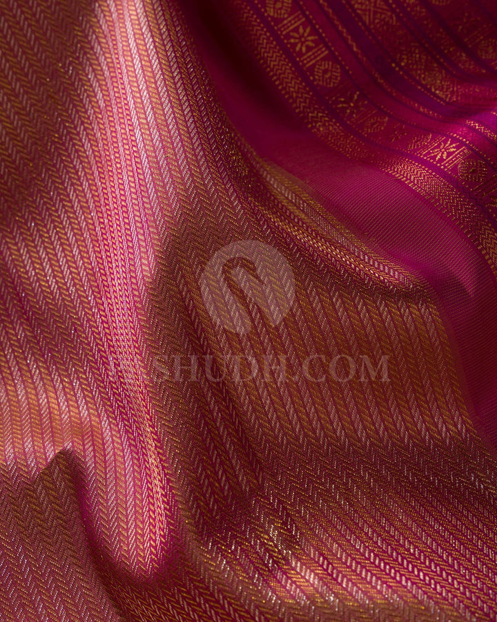 Light Pink & Rani Pink Kanjivaram Silk Saree-S1062(F)