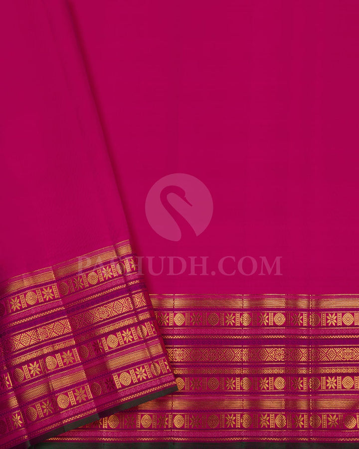 Light Pink & Rani Pink Kanjivaram Silk Saree-S1062(F)