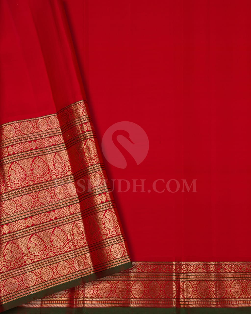 Baby Pink And Red Kanjivaram Silk Saree-S1236(B)