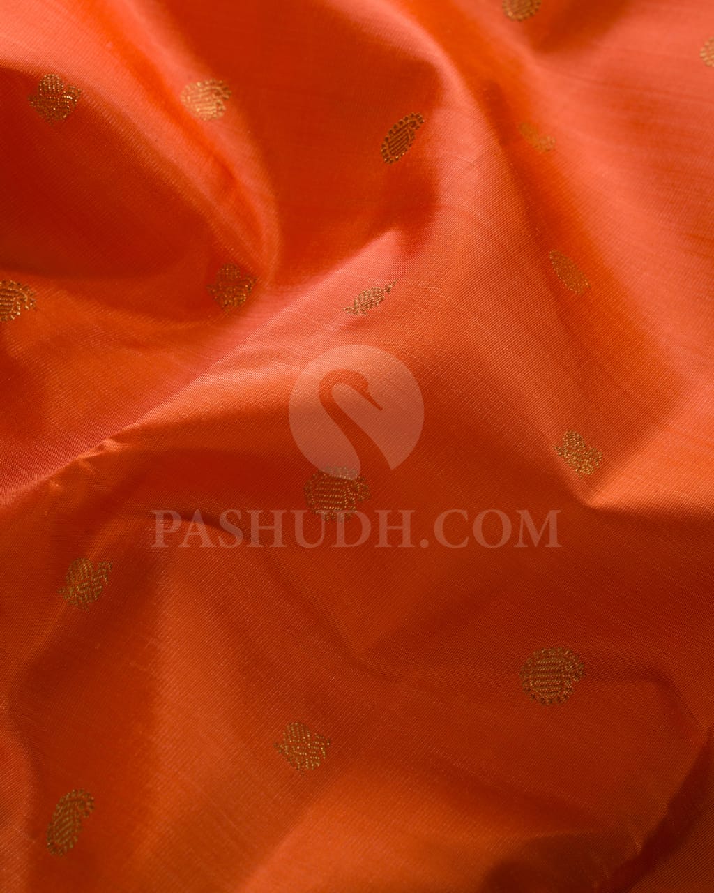 Orange & Aubergine Kanjivaram Silk Saree-B13