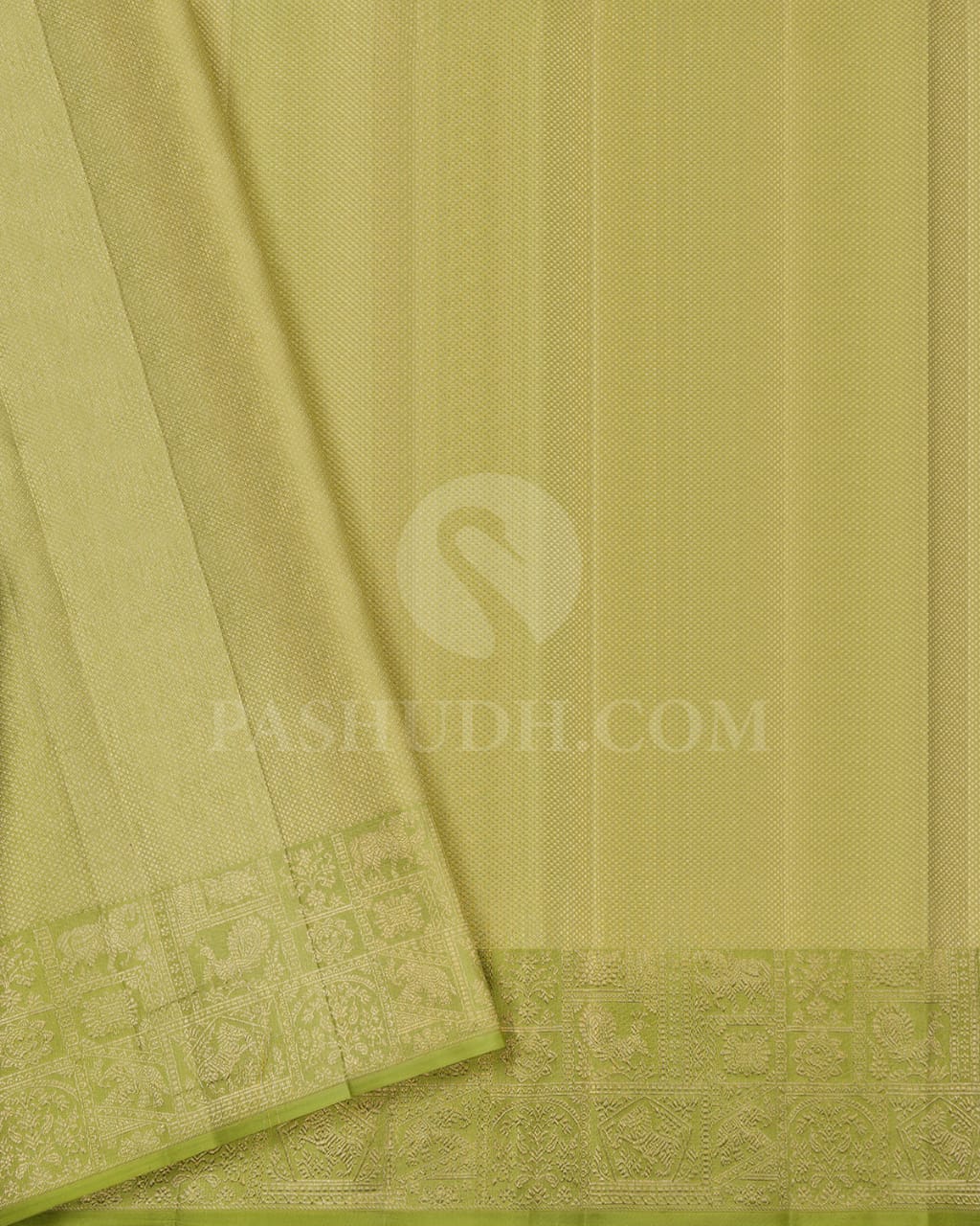 Bright  Royal  Blue & Pista Green Kanjivaram Silk Saree-D611(B)